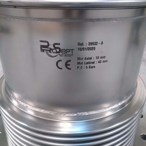 Réalisation compensateur de dilatation par ProSept en Vendée, conception et la fabrication des compensateurs de dilatation et des tuyaux flexibles métalliques